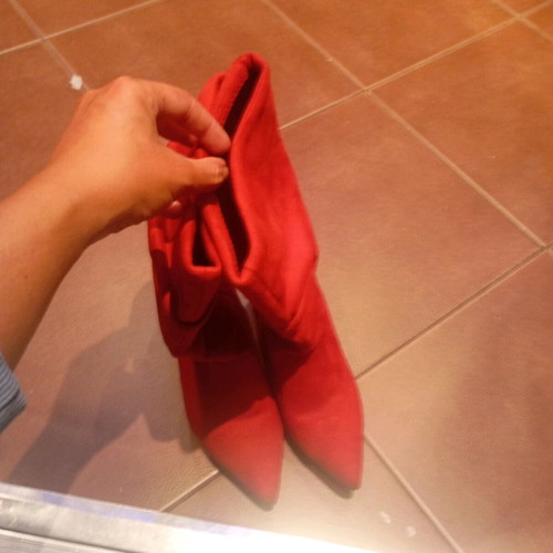 Castor boots like new, red, size 38