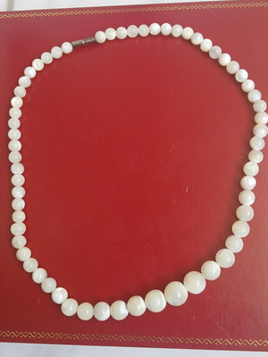 Selenite necklace, 42 cm