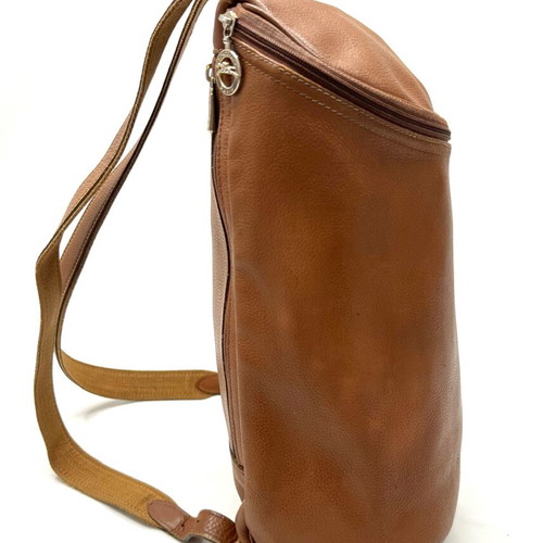 Longchamp brown leather backpack used condition