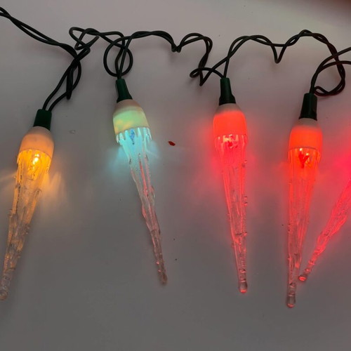 Christmas multicolor Delux icicle lights vintage 1991, 20 collectible