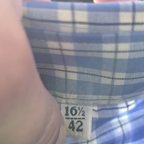 Benetton XL men's dress shirt new with tags, white and blue