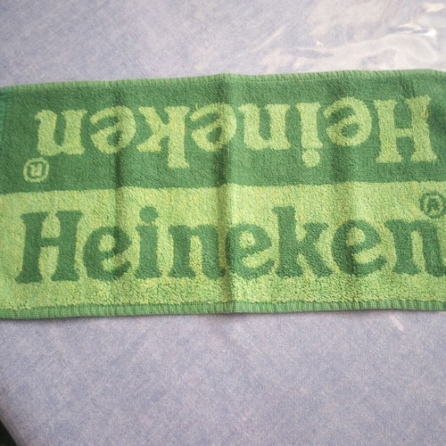 Bar Towels Set of 5 like new with Heineken, Amstel, Smirnoff, Lipton
