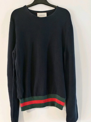 Gucci Αντρικό Knitted Pullover Σαν Καινούργιο, Μπλε, Μέγεθος L