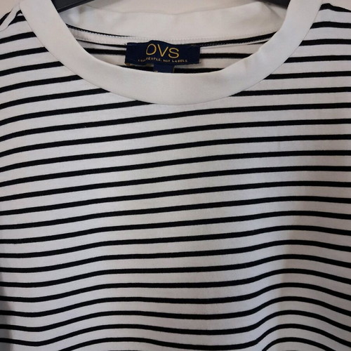 T-shirt OVS Fashion striped black and white, like new, size L