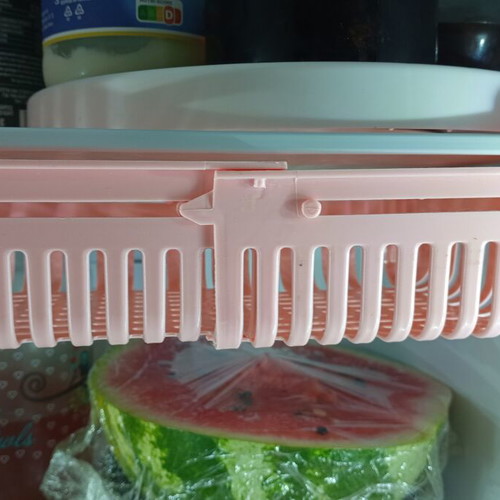 Plastic folding basket for fridge shelf new