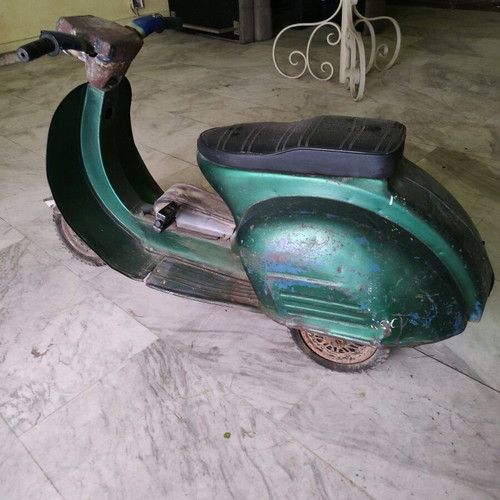 Vespa toy bicycle used, handmade original rare vintage metal