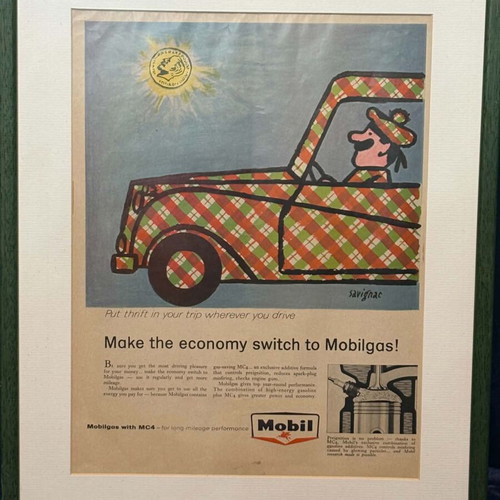Original Mobilgas Advertising Poster