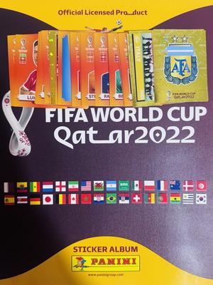 Panini FIFA World Cup Qatar 2022 Sticker Album like new with 40 extra stickers
