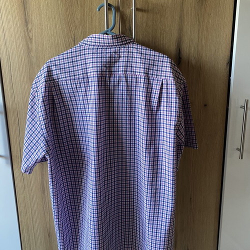 Langzi Men’s Check Short Sleeve Shirt 3XL like new
