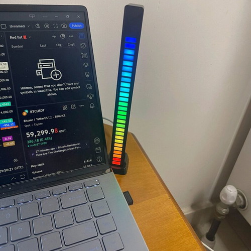 Decorative sound bar like new that changes color with sound