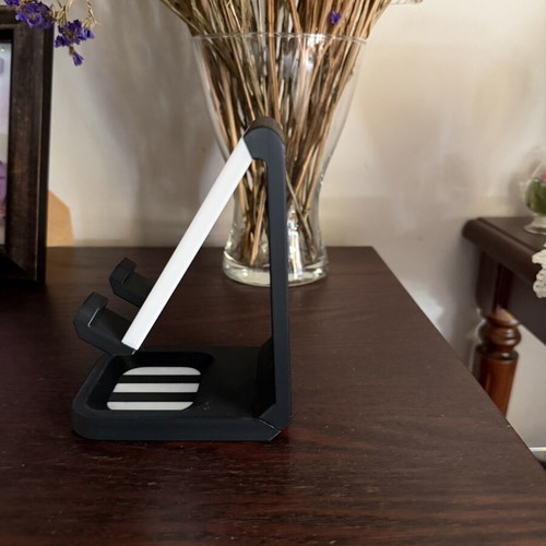 3D Printed Mobile Phone Stand with Headphone Holder new