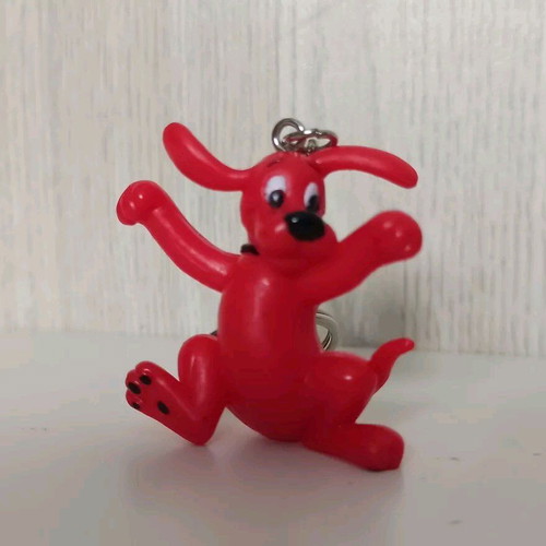 Clifford the Big Red Dog keychain figure used