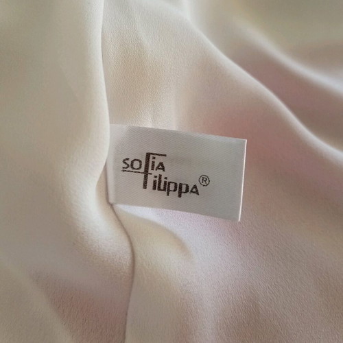 Sofia Filippa No4 white blouse used with double ruffles on sleeves XL
