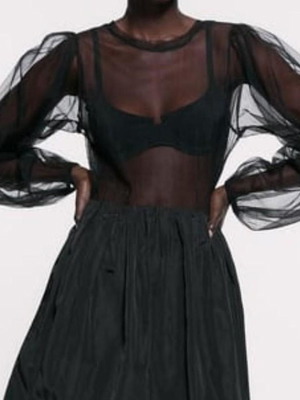 Black Cocktail Dress Zara καινούργιο, μέγεθος M, μαύρο