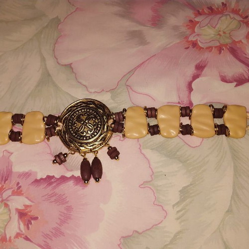 Boho belt used 80 cm with elasticity and statement necklace