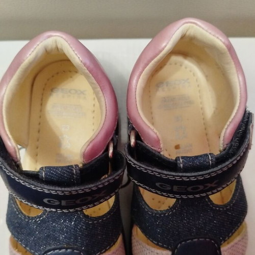 Geox sandals for girls size 23 like new, blue and pink