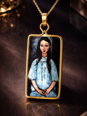 Κολιέ Modigliani "Alice" 1918 καινούργιο, χειροποίητο, υποαλλεργικό
