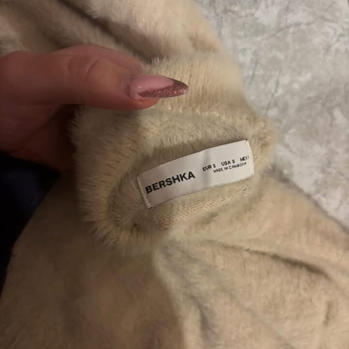 Bershka pullover used, beige, size S