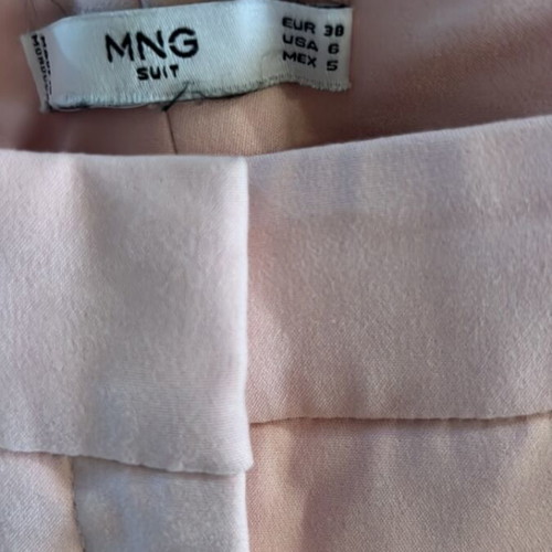 Mango pink chino pants, slim fit, 3/4 length, size M