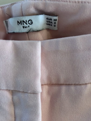 Mango pink chino pants, slim fit, 3/4 length, size M