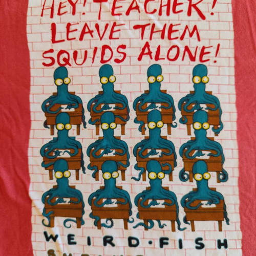 Hey Teacher Artist T-Shirt new, size M, light red