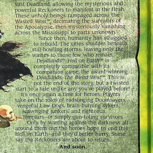RPG Book Deadlands Hell on Earth The Wasted West hardcover