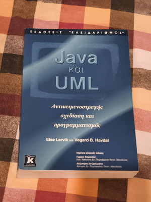 Java and UML book used, object-oriented design and programming
