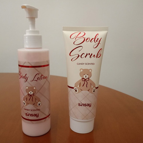 Sinsay Candy Scented Skin Care Set like new with teddy bear
