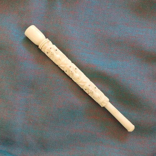 Carved Smoking Pipe from Bone 19th Century like new