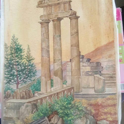 Painting of Electra with ancient Greek theme, watercolor, size 50, needs frame