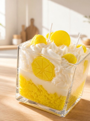 Soy Wax Candle With Lemon Scent