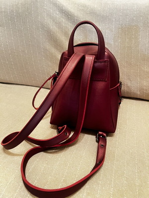 FRNC Backpack like new, burgundy with fringes and detachable wallet
