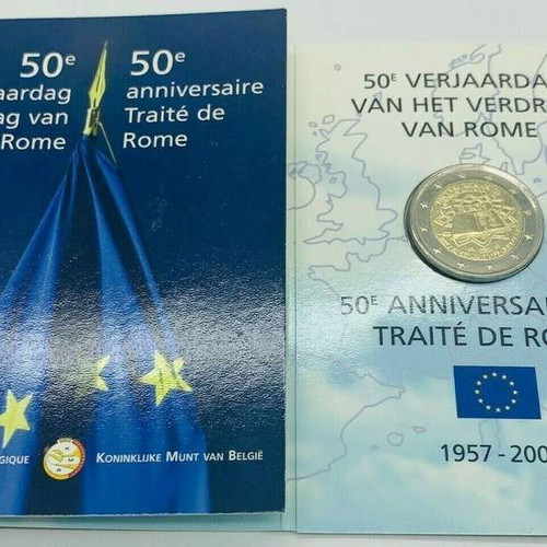 Βέλγιο 2 Ευρώ 2007 FDC Συνθήκη της Ρώμης σε blister καινούργιο