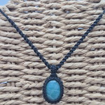 Amazonite Crystal Macrame Necklace new