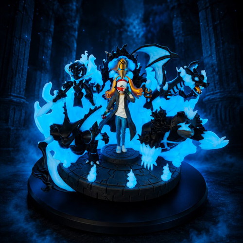 3D Pokémon Master to Shadow Monarch figure new with glow in dark