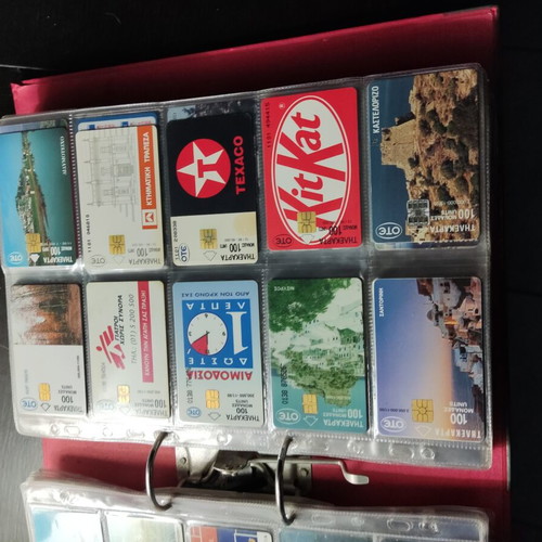 Phone card collection like new, 450 pieces 1992-1997 with dossier