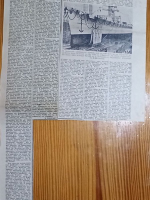 Collectible 1940 newspaper clippings like new, set of 6 pieces