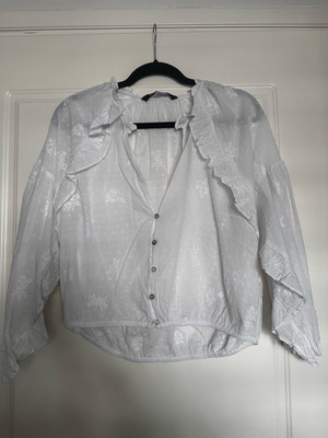Zara white embroidered shirt blouse size XL unused