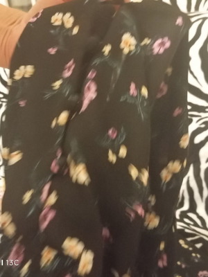 Dress like new with side embroidery, black multicolor, size M