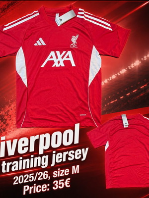 Liverpool Training Jersey 2025/26 Size M Official Replica New