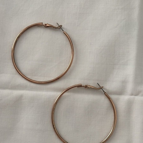 Accessorize rose gold large hoop earrings used