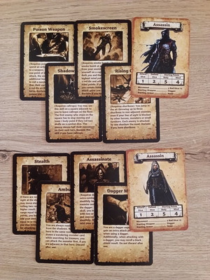 HeroQuest Assassin Hero expansion like new with 8 skill cards