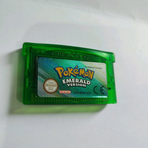 Emerald Pokemon GBA Cartridge Game Boy Advance SP used, functional