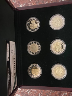 2 Euro Luxembourg 2009-2012 Proof Set New