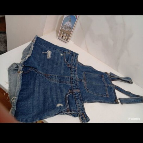 Salopette jeans shorts Bershka new, medium, blue