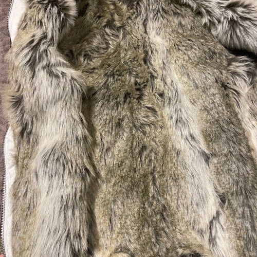 White sleeveless vest with fur new, size S