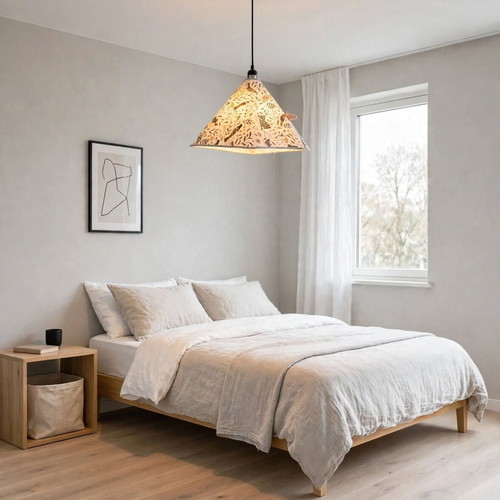 Φωτιστικό οροφής Melodic Birds σχήμα waffle Ε27 oxygen lampshades