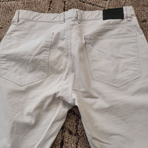 Men's fabric pants like new, white and beige