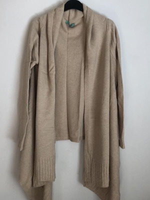 Wrap cashmere merino cardigan used, beige