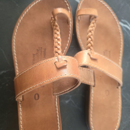 Kouros Leather handmade ancient Greek leather sandals with braid
